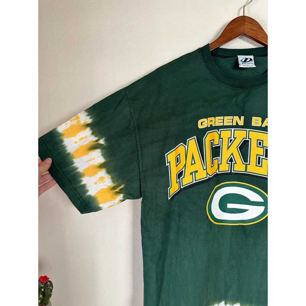 Vintage 90s Dynasty Green Bay Packers Tie Dye Shi… - image 2