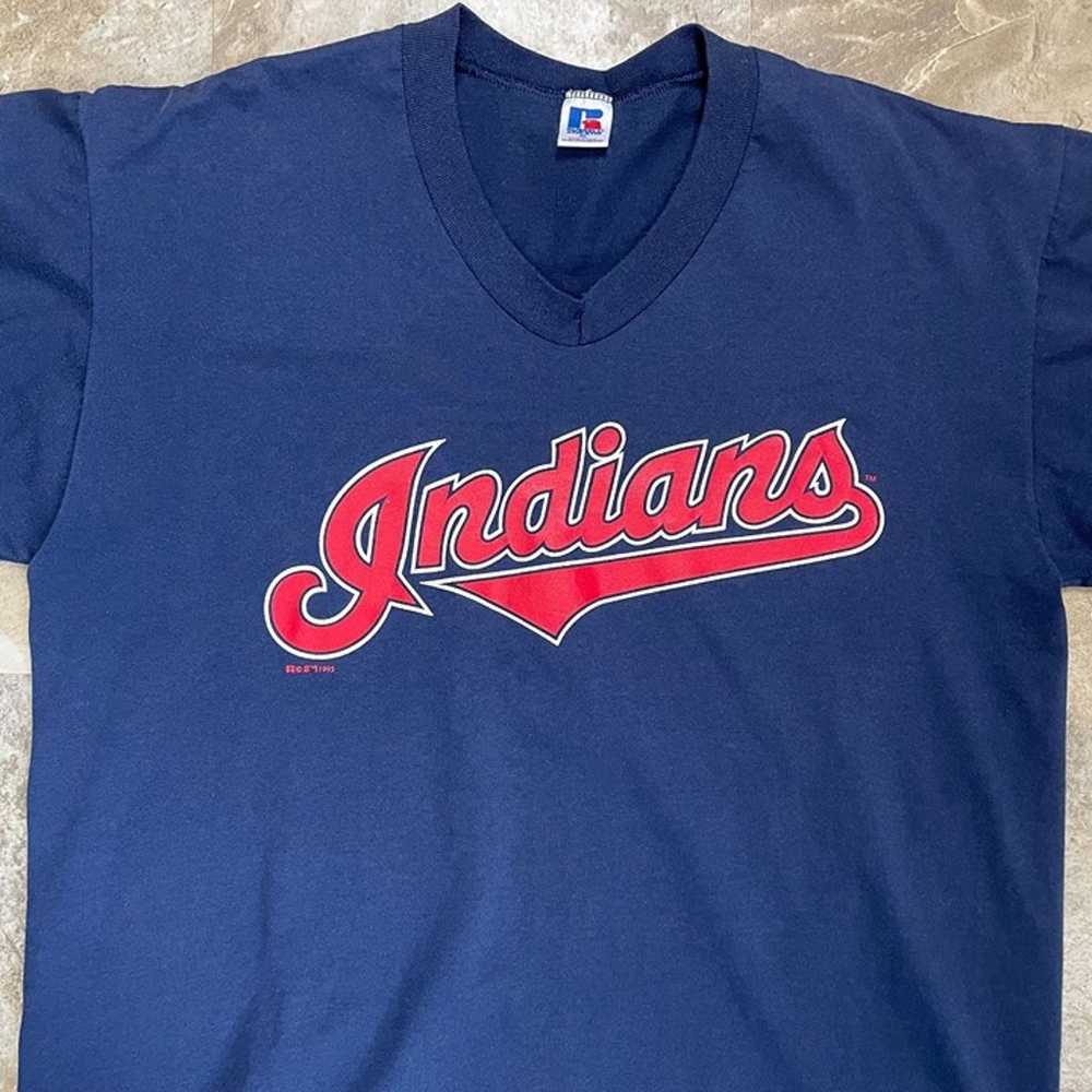 RUSSELL ATHLETIC VINTAGE 90'S CLEVELAND INDIANS S… - image 1