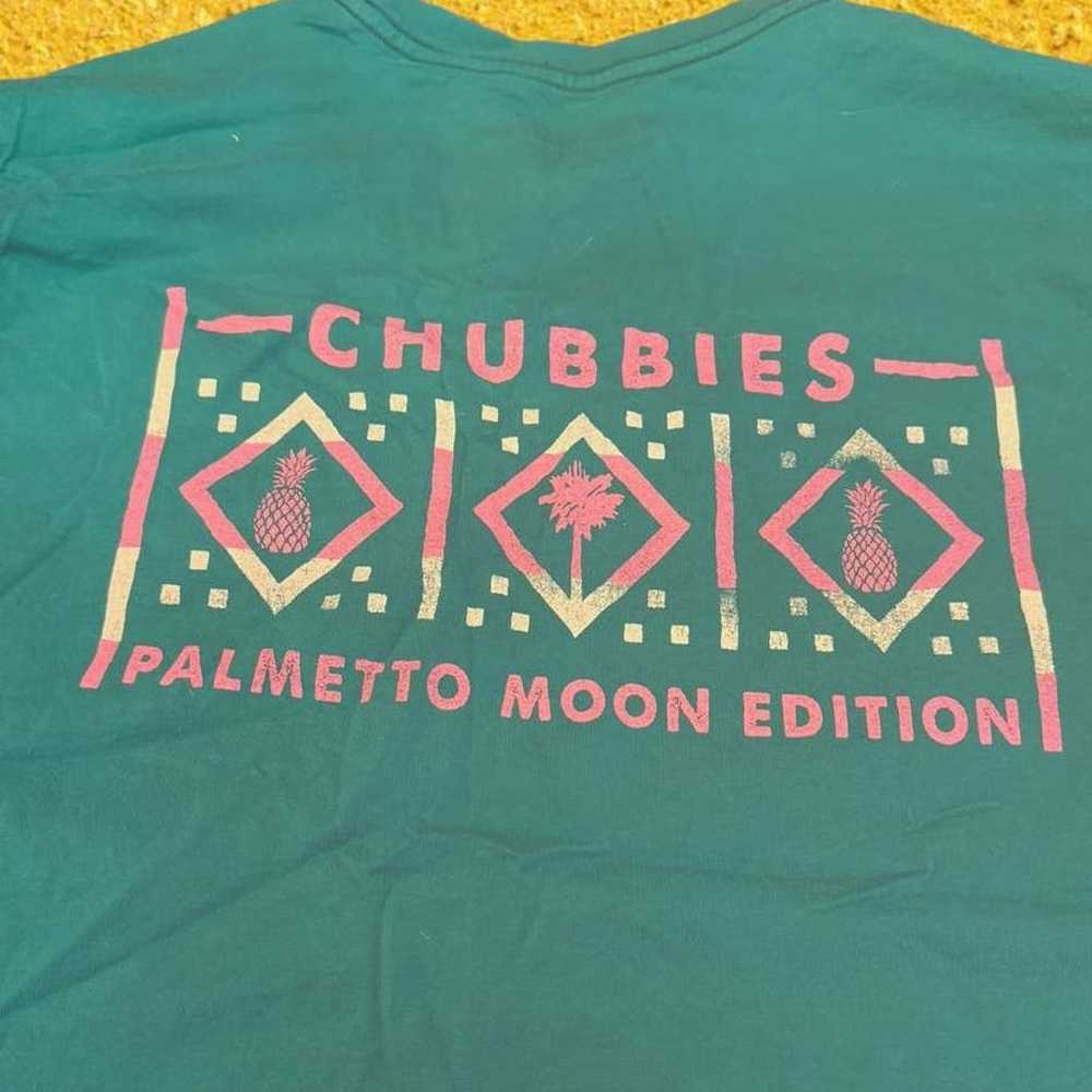 Chubbies Teal 80s-Themed Men's Weekend Tee Palmet… - image 6