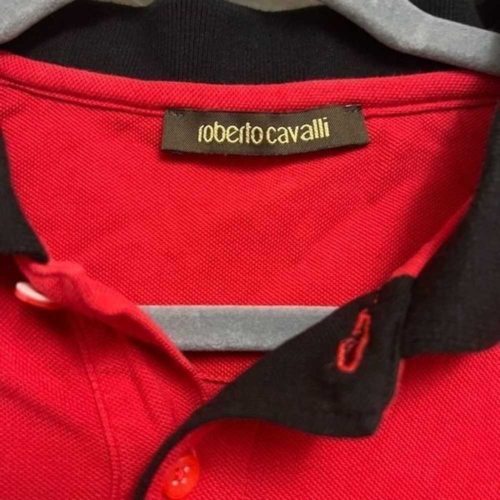 Roberto Cavalli Men’s Red Polo Collar Shirt Size … - image 2