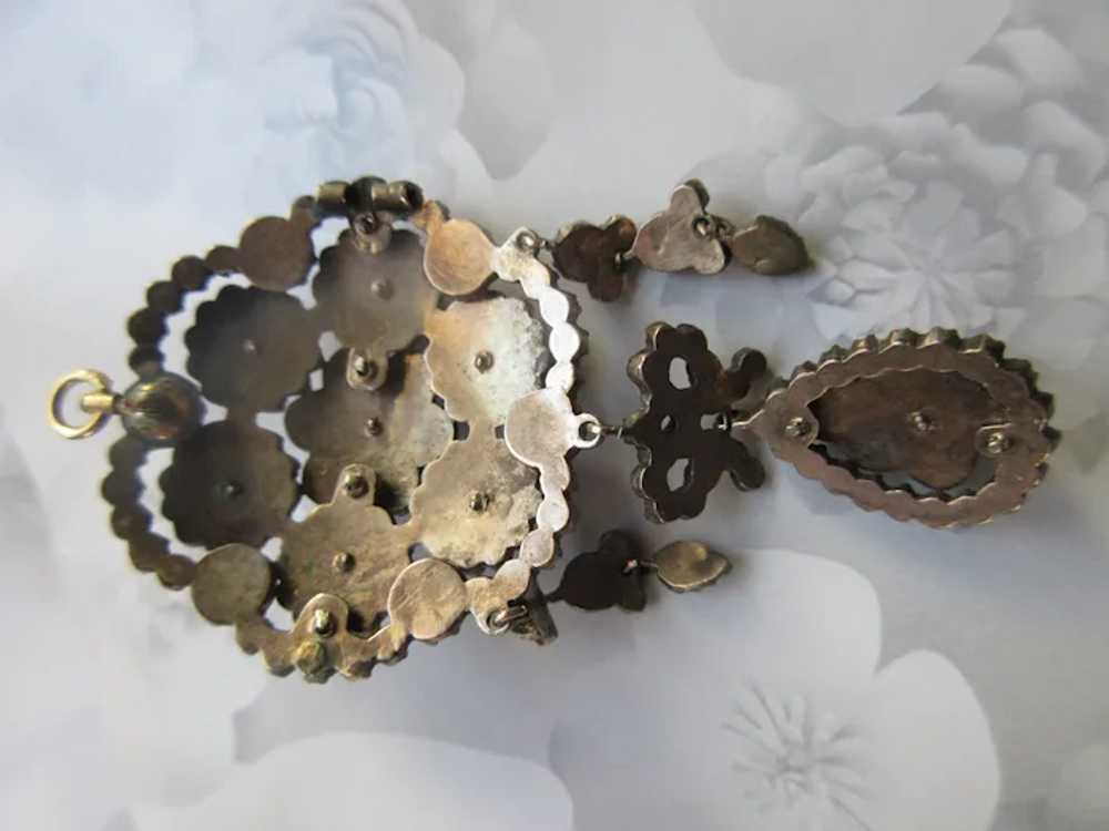 Antique Victorian Tiered Bohemian Garnet Pendant - image 5