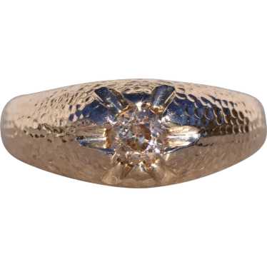 Antique Colored Diamond Ring in White Gold