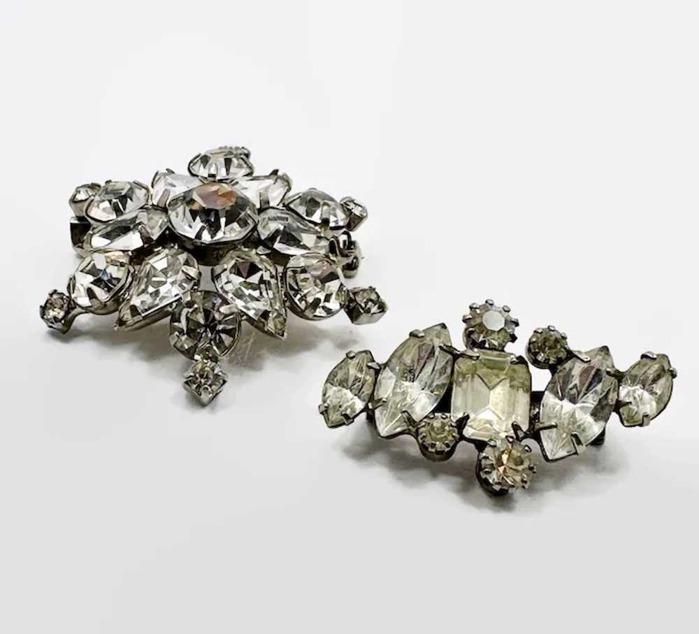 Rhinestone Brooch Lot, Snowflake, Vintage Brooch,… - image 4