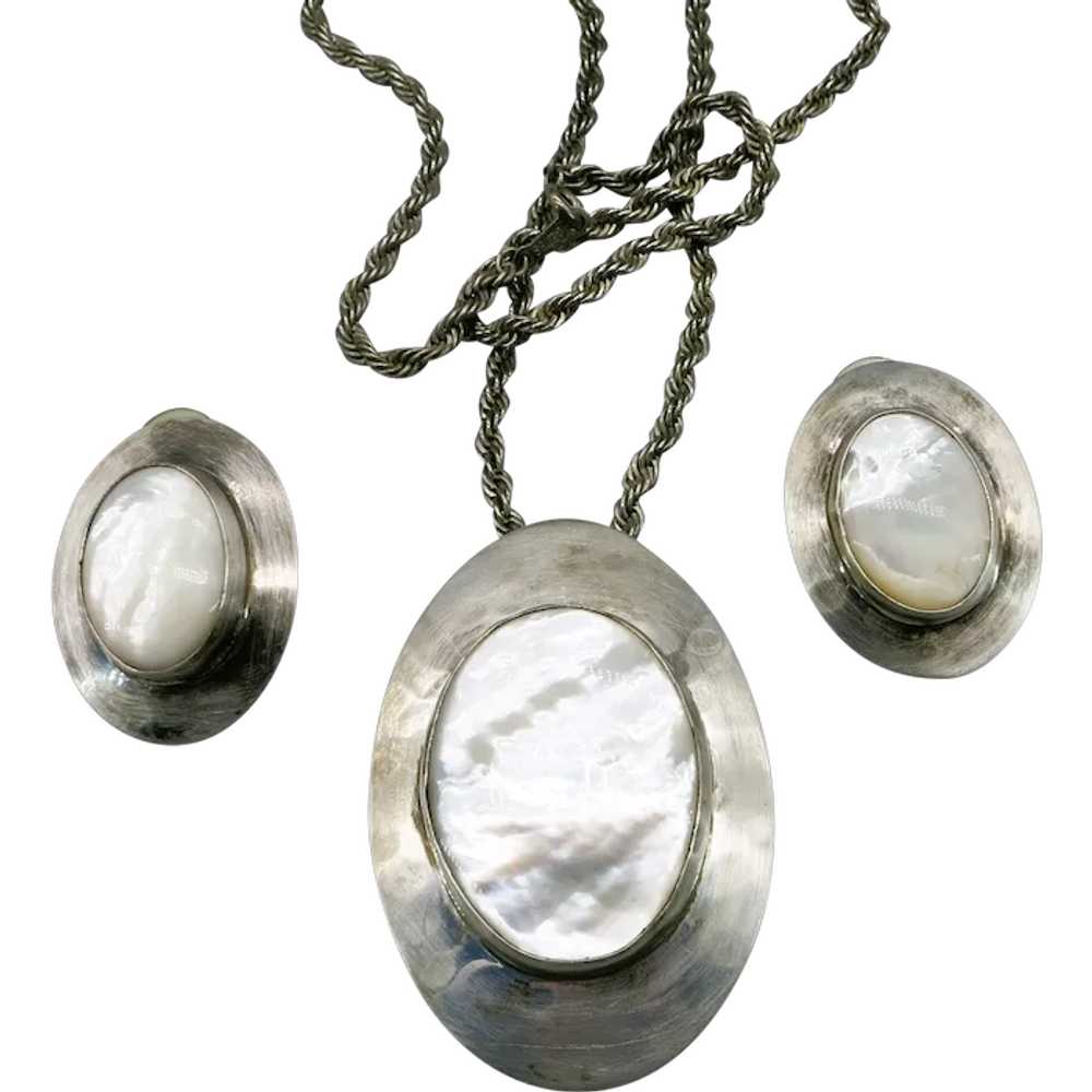 VINTAGE  Mathews Sterling Jewelry  Large Pendant … - image 1