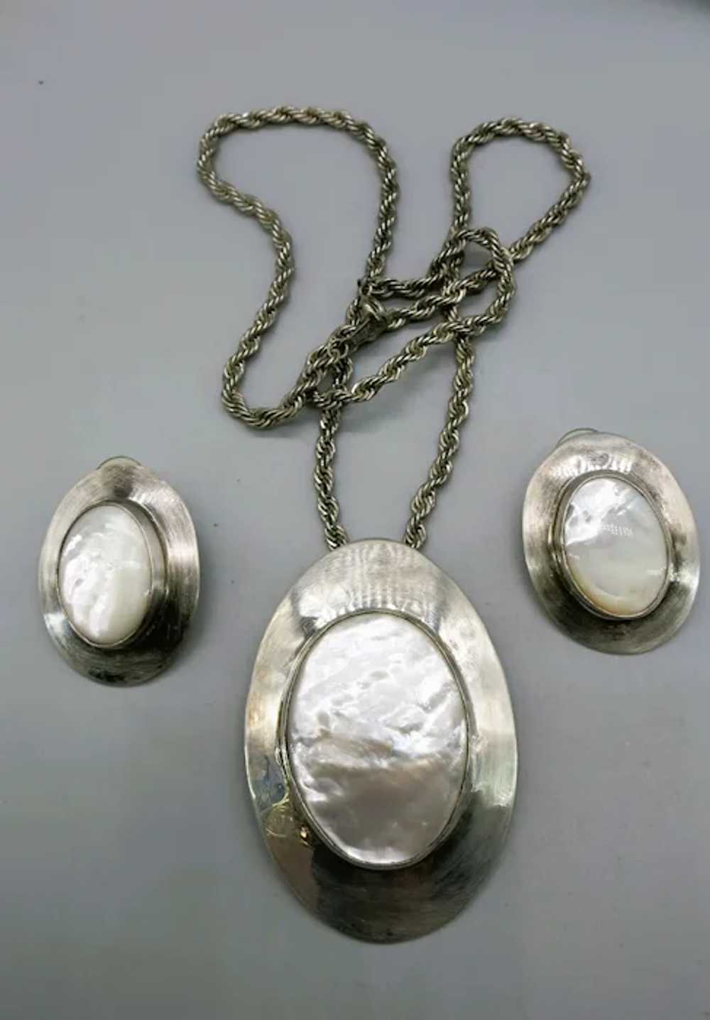 VINTAGE  Mathews Sterling Jewelry  Large Pendant … - image 2