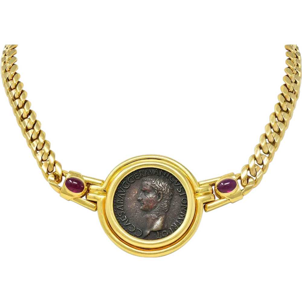 Bulgari Ruby Ancient Coin 18 Karat Gold Monete Ro… - image 1