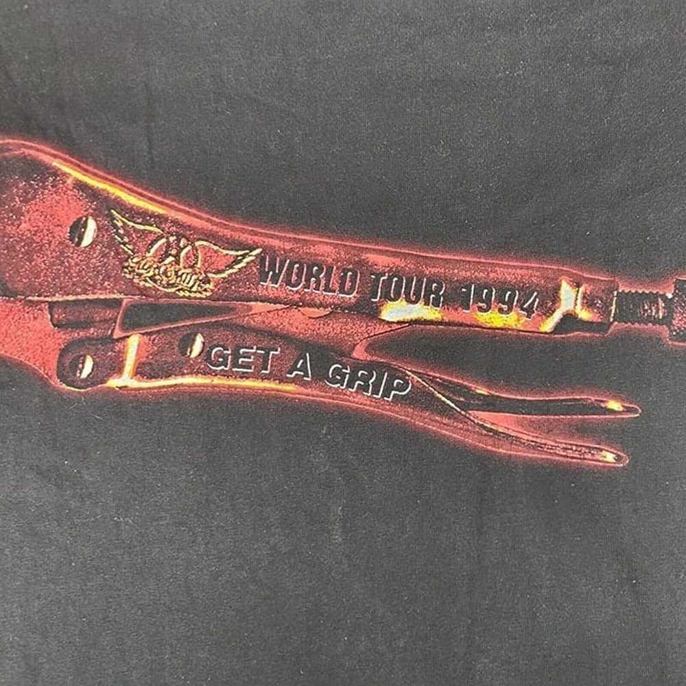 Vintage 1994 Aerosmith Get a Grip Band T Shirt Si… - image 3