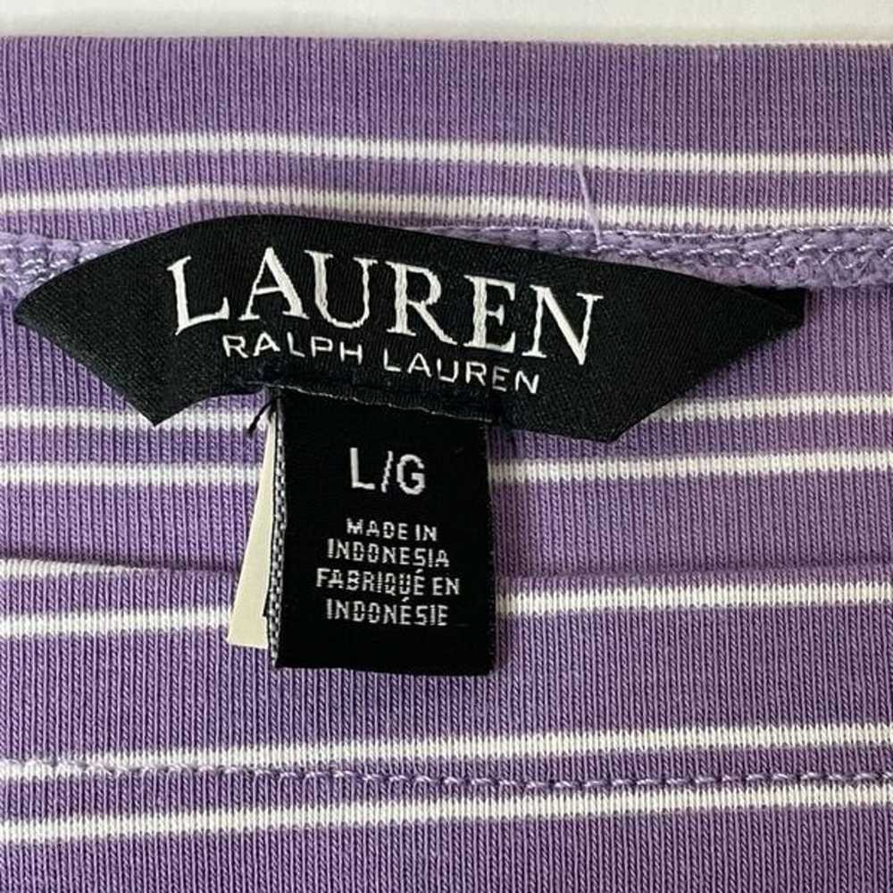 Lauren Ralph Lauren Purple and White Stripe Stret… - image 6