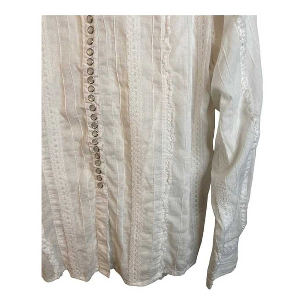 Scully women's western XL white Pearl snap lace l… - image 4