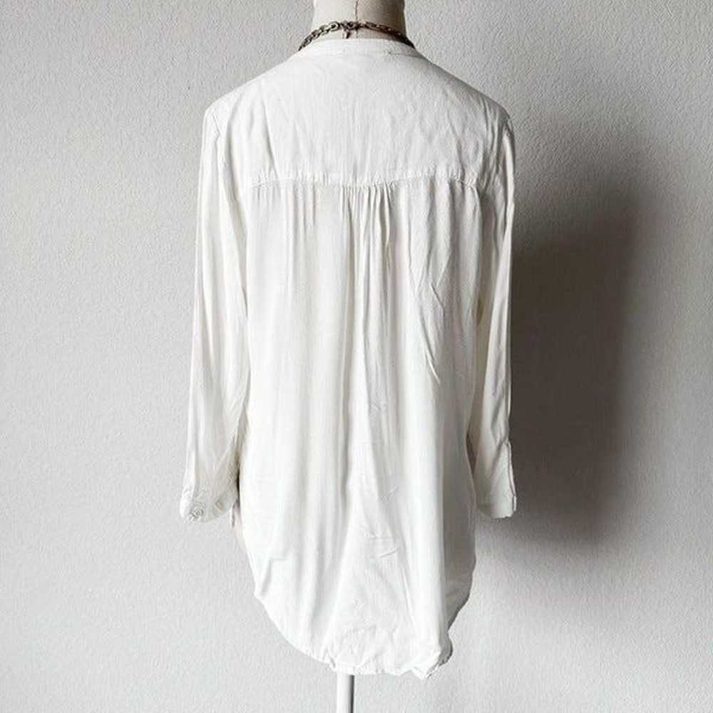 Black Swan Off White Pleated Button Down Shirt Bl… - image 6