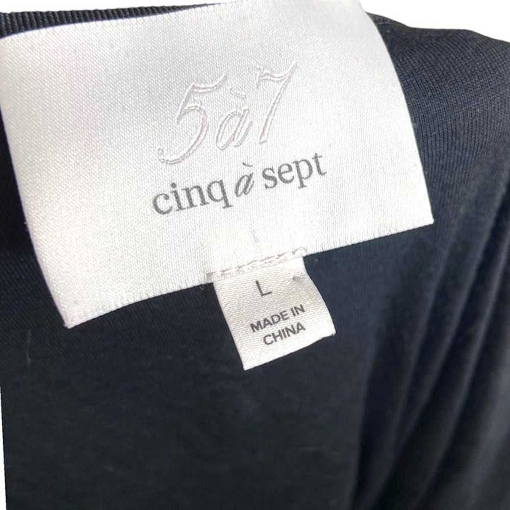 Cinq a Sept 5a7 large bodysuit ruffle black thong… - image 8