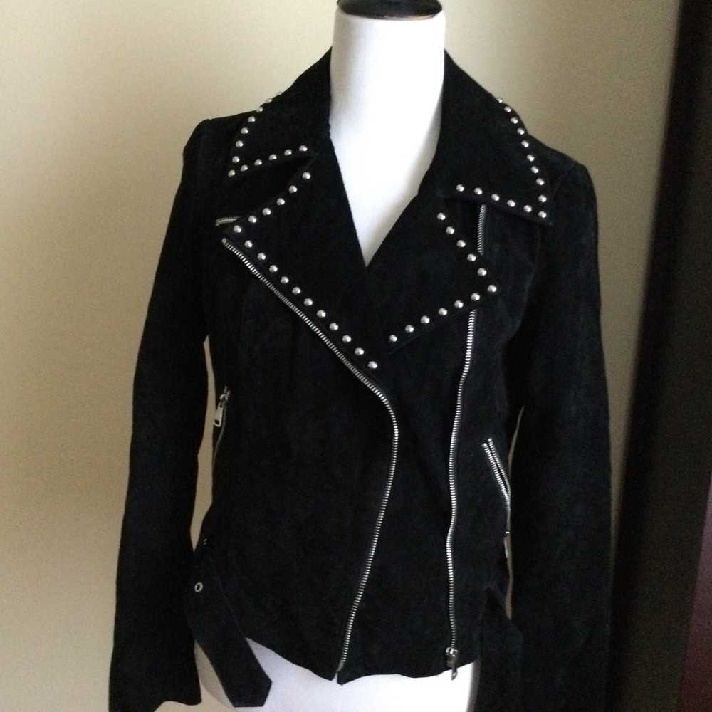 Bebe sued leather jacket - image 3