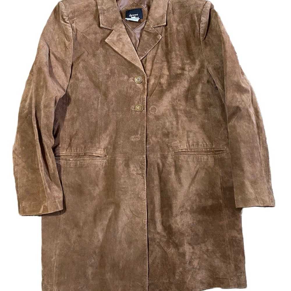 Brown suede leather women’s jacket - image 1