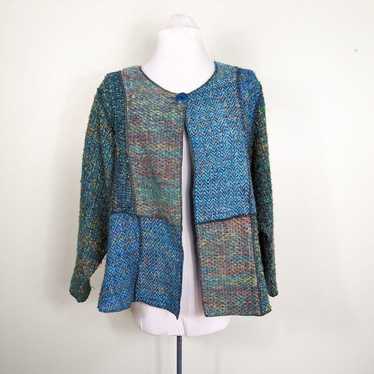 Mirasol Vintage Jacket Coat Patchwork Tweed Color… - image 1