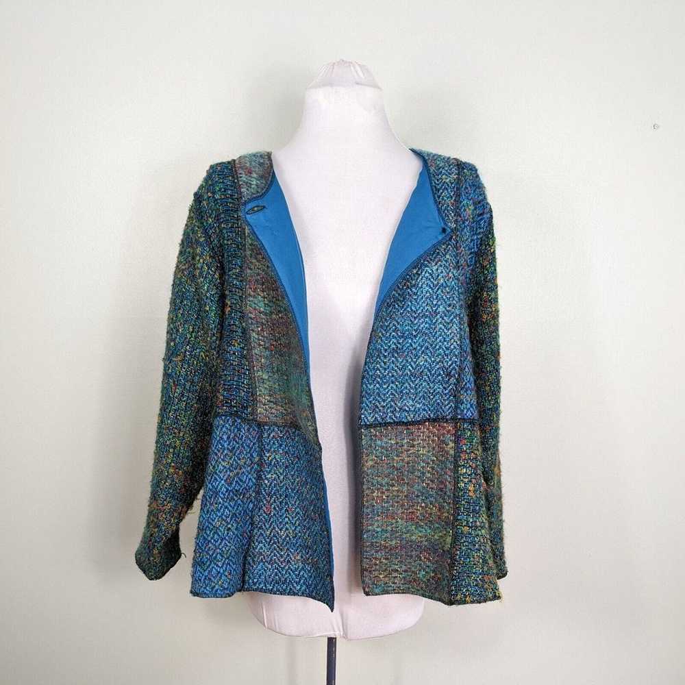 Mirasol Vintage Jacket Coat Patchwork Tweed Color… - image 3