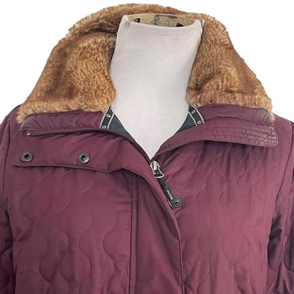 Marmot Size Medium Jacket Full Zip Faux Fur Quilt… - image 2
