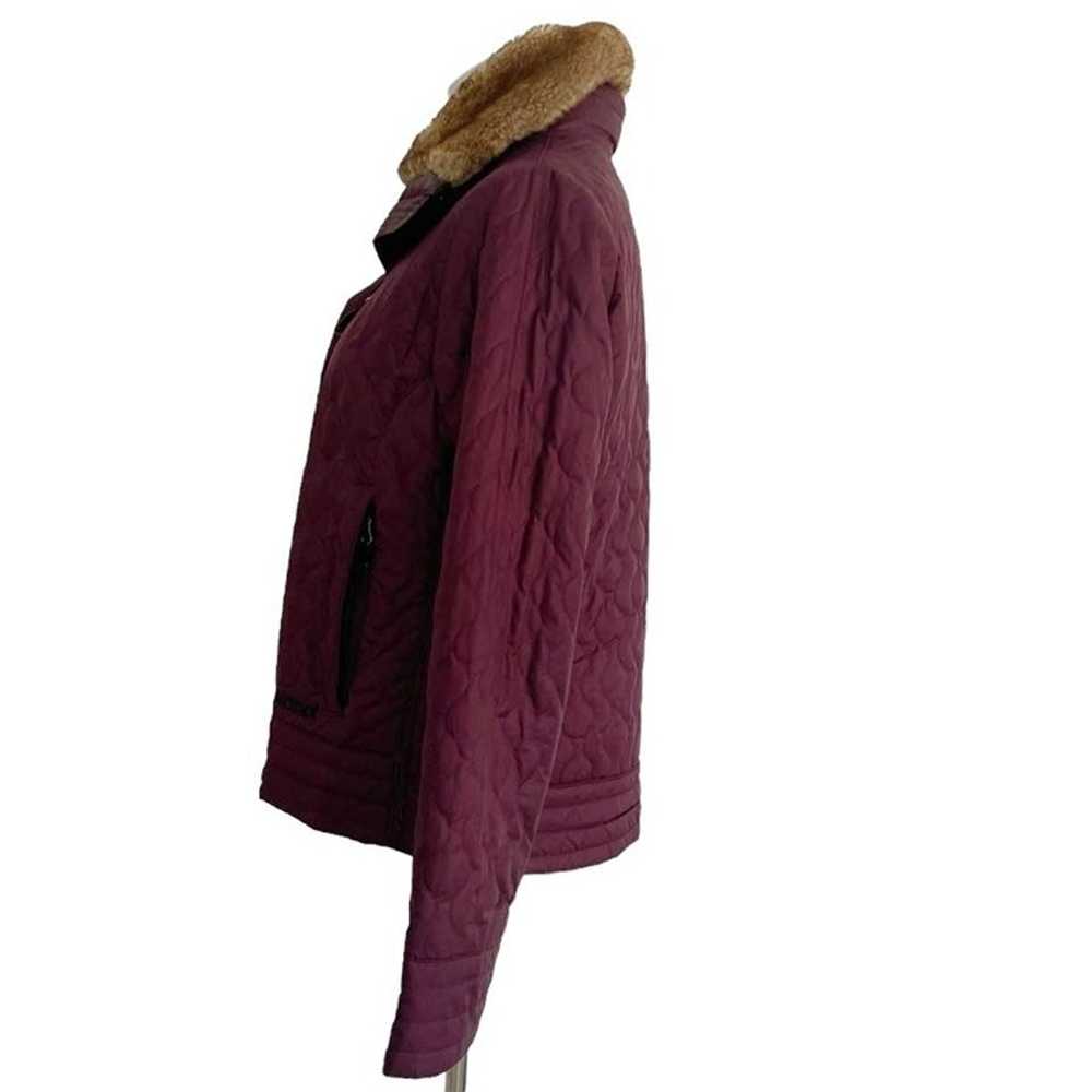 Marmot Size Medium Jacket Full Zip Faux Fur Quilt… - image 3