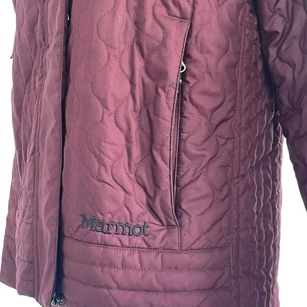 Marmot Size Medium Jacket Full Zip Faux Fur Quilt… - image 4