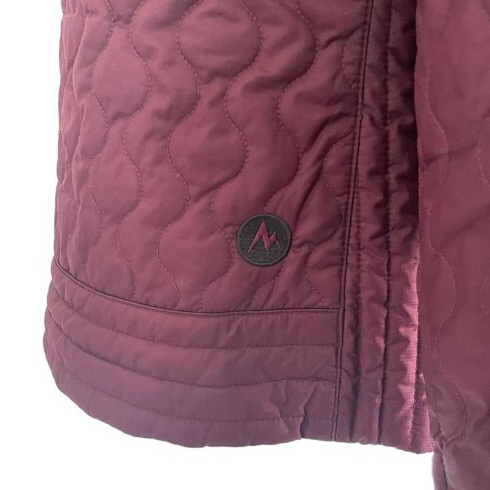 Marmot Size Medium Jacket Full Zip Faux Fur Quilt… - image 5