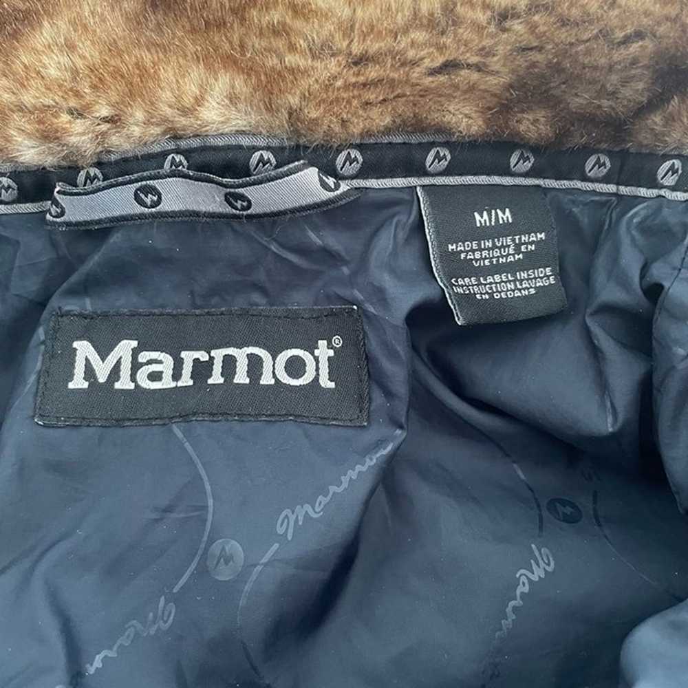 Marmot Size Medium Jacket Full Zip Faux Fur Quilt… - image 7