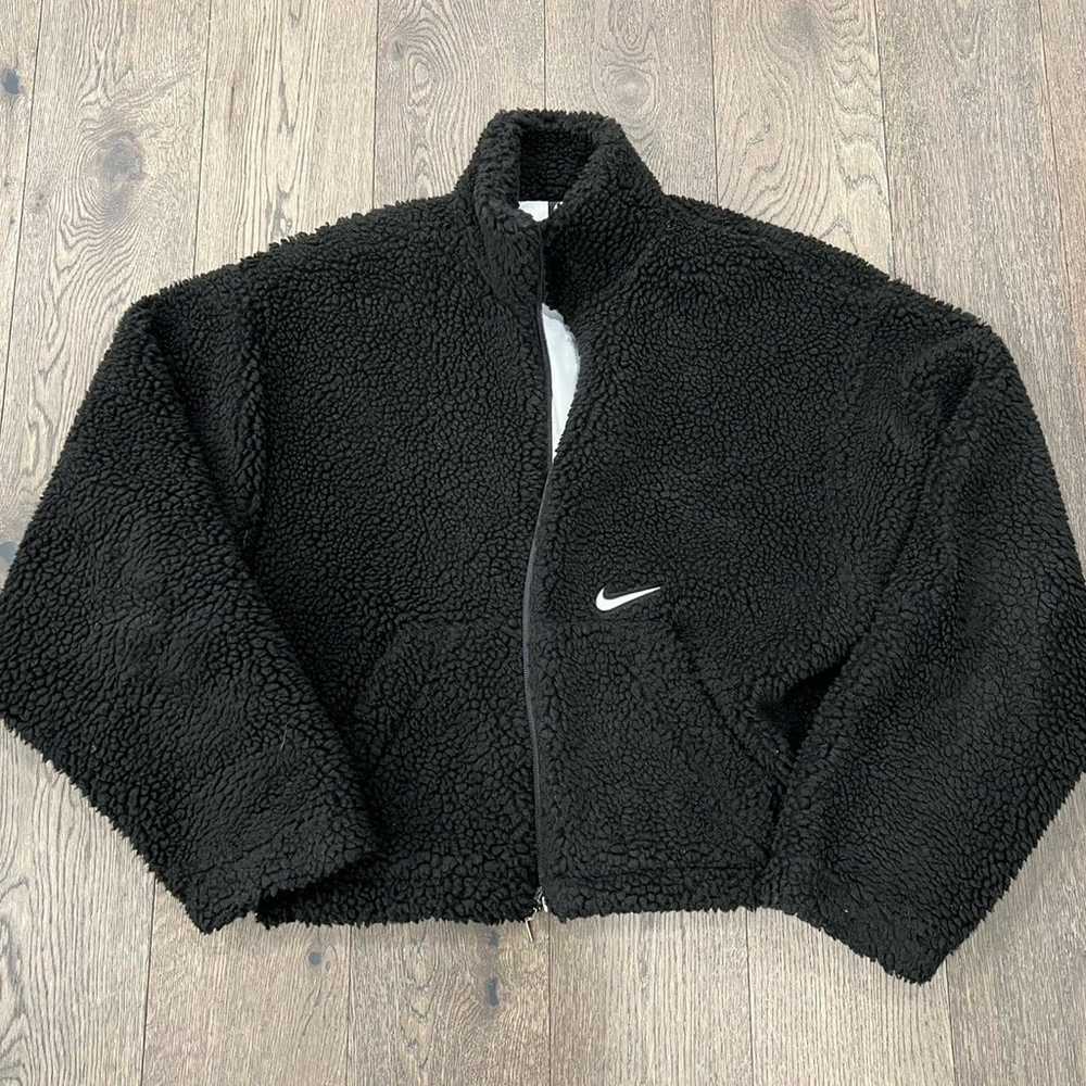 nike black plush fleece cropped Jacket - image 5