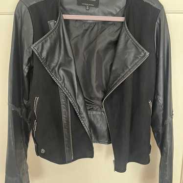 distressed Lucky Brand leather jacket