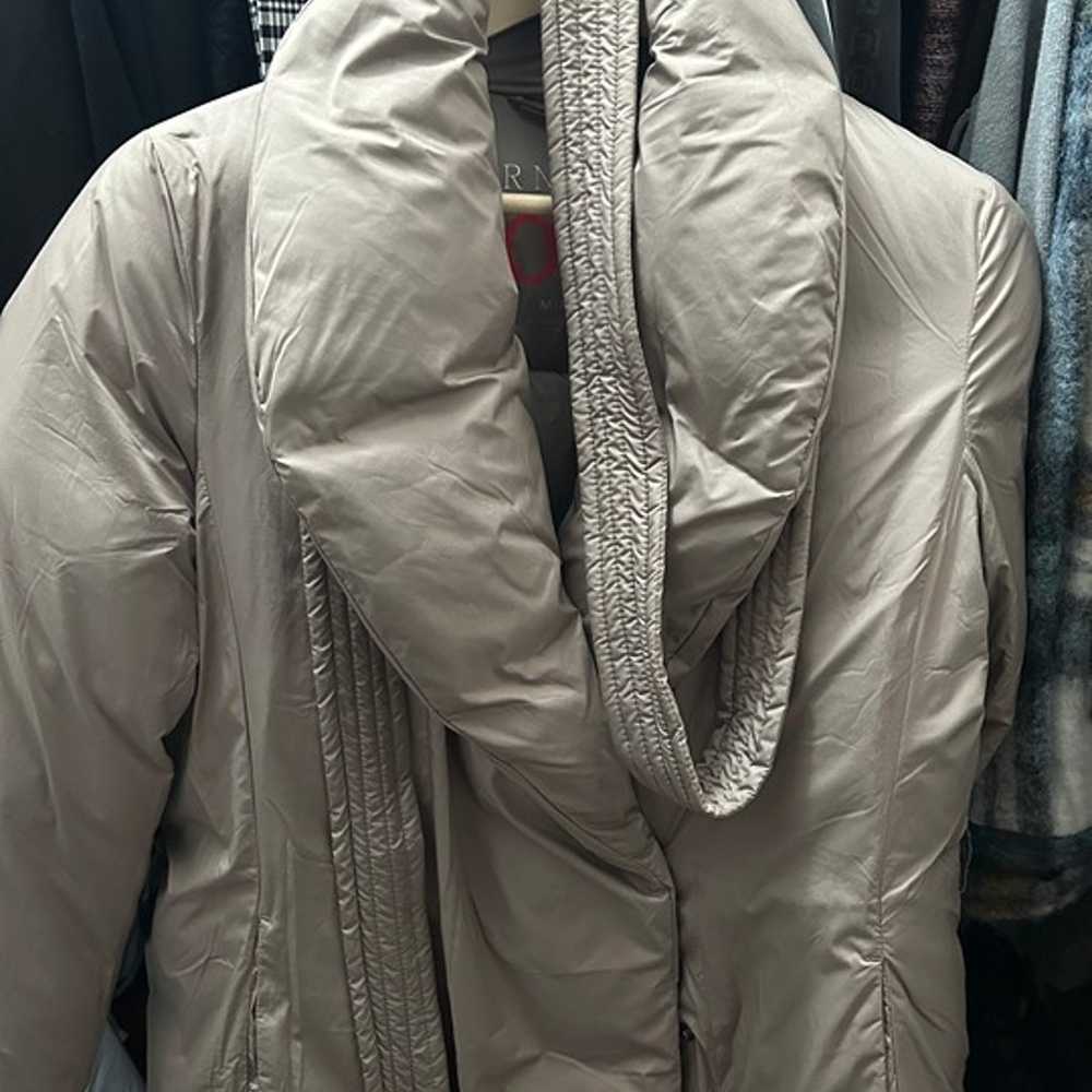 Shawl Collar Belted Puffer Jacket - image 3