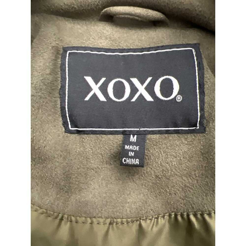 XOXO Women Green Faux Suede Moto Jacket Size M - image 10
