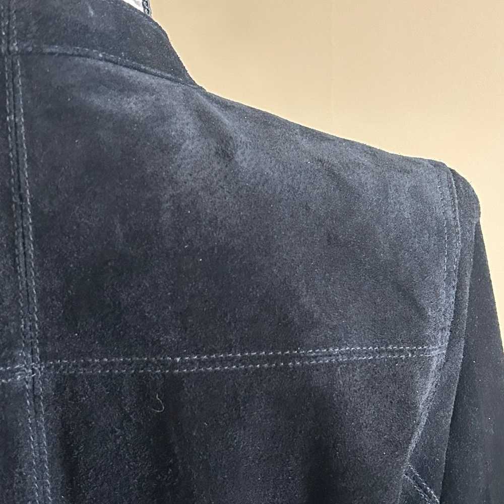 Ruff Hewn Genuine Black Suede Leather Jacket Wome… - image 6