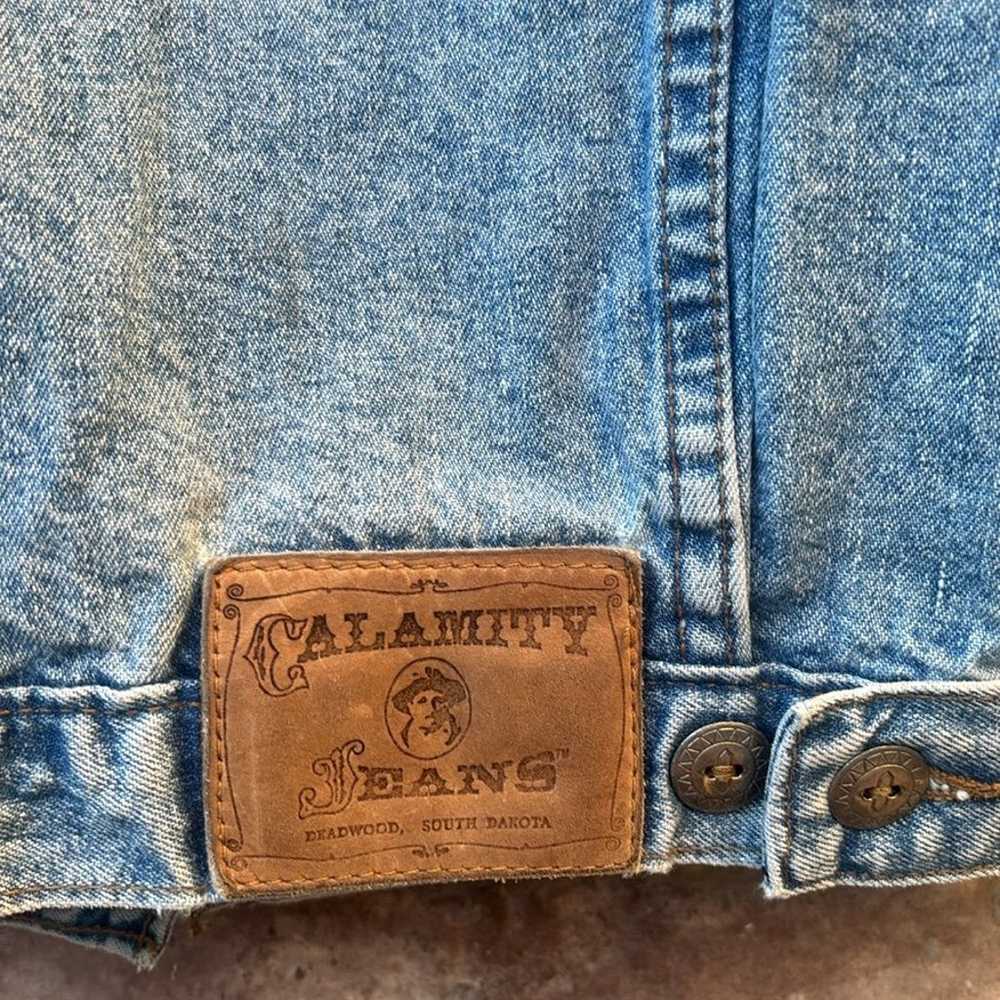 Calamity Jeans Denim Vest Western Vintage Made in… - image 10