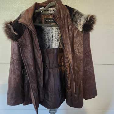 NUAGE  brown coat w hood reduced due to off season