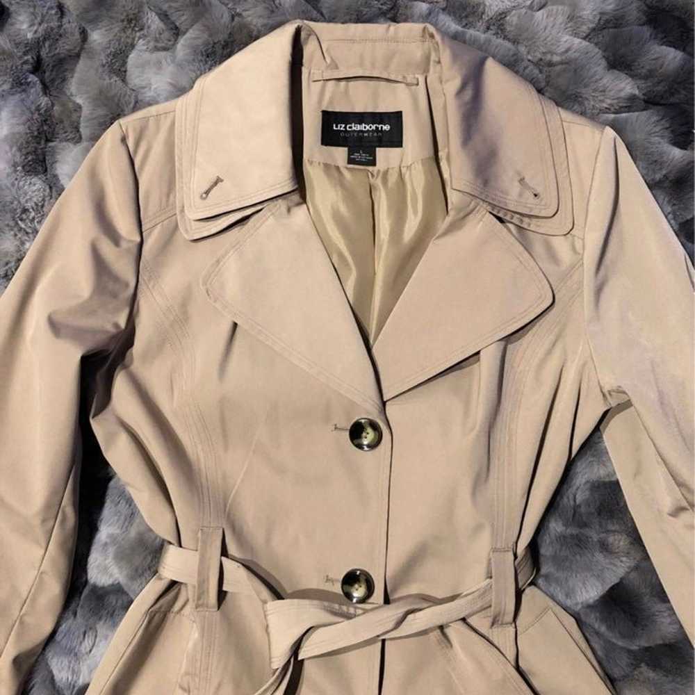NWOT Liz Claiborne Outerwear Belted Trench Coat - image 2