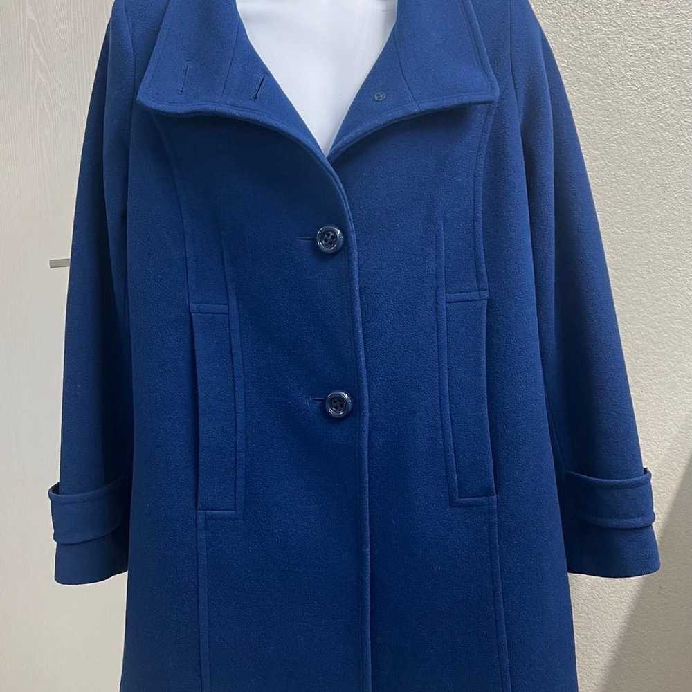 Pendleton Midi Long Coat  Women SZ 14 Blue Trench… - image 2