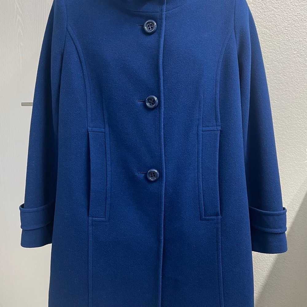 Pendleton Midi Long Coat  Women SZ 14 Blue Trench… - image 3