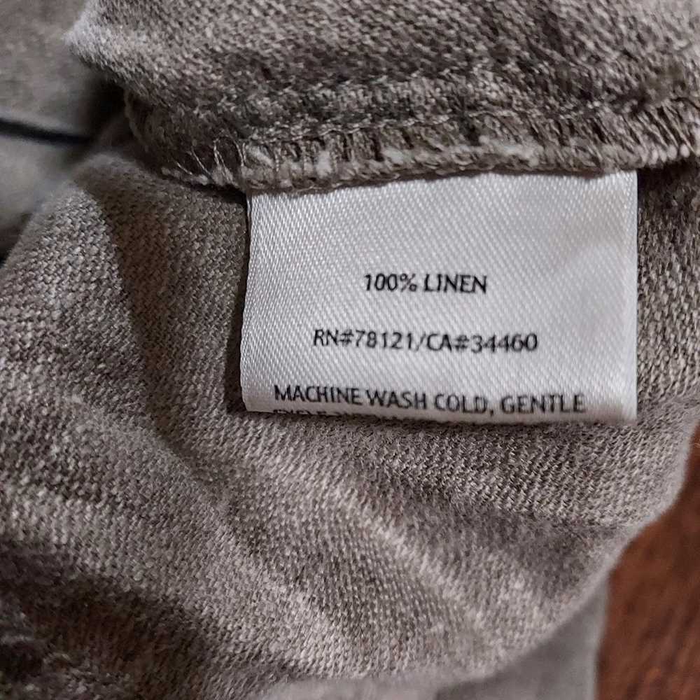 Eileen Fisher L Coat Jacket 100% Linen Grqy Grey … - image 6