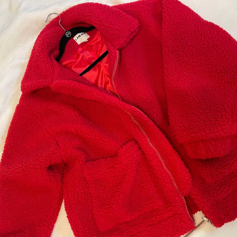 I Am Gia Red Fluffy jacket - image 1