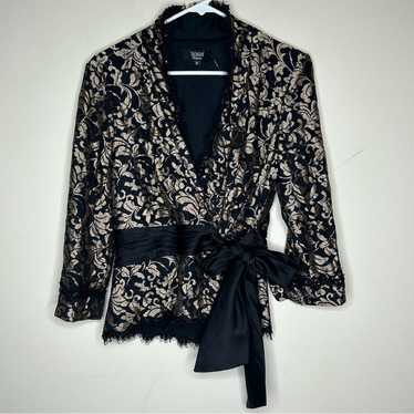 Tadashi Collection Jacket Wrap Black Lace Overlay… - image 1