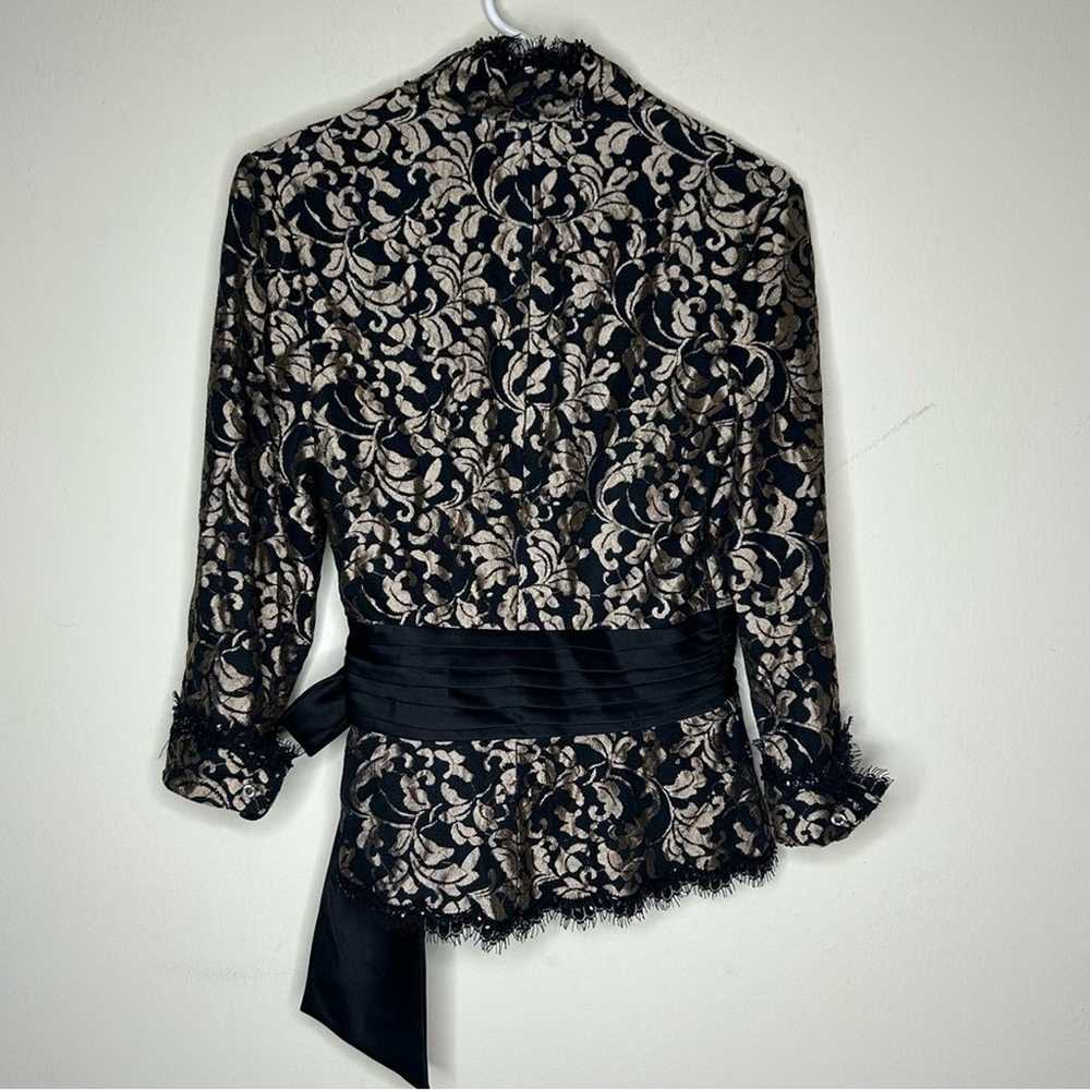 Tadashi Collection Jacket Wrap Black Lace Overlay… - image 2