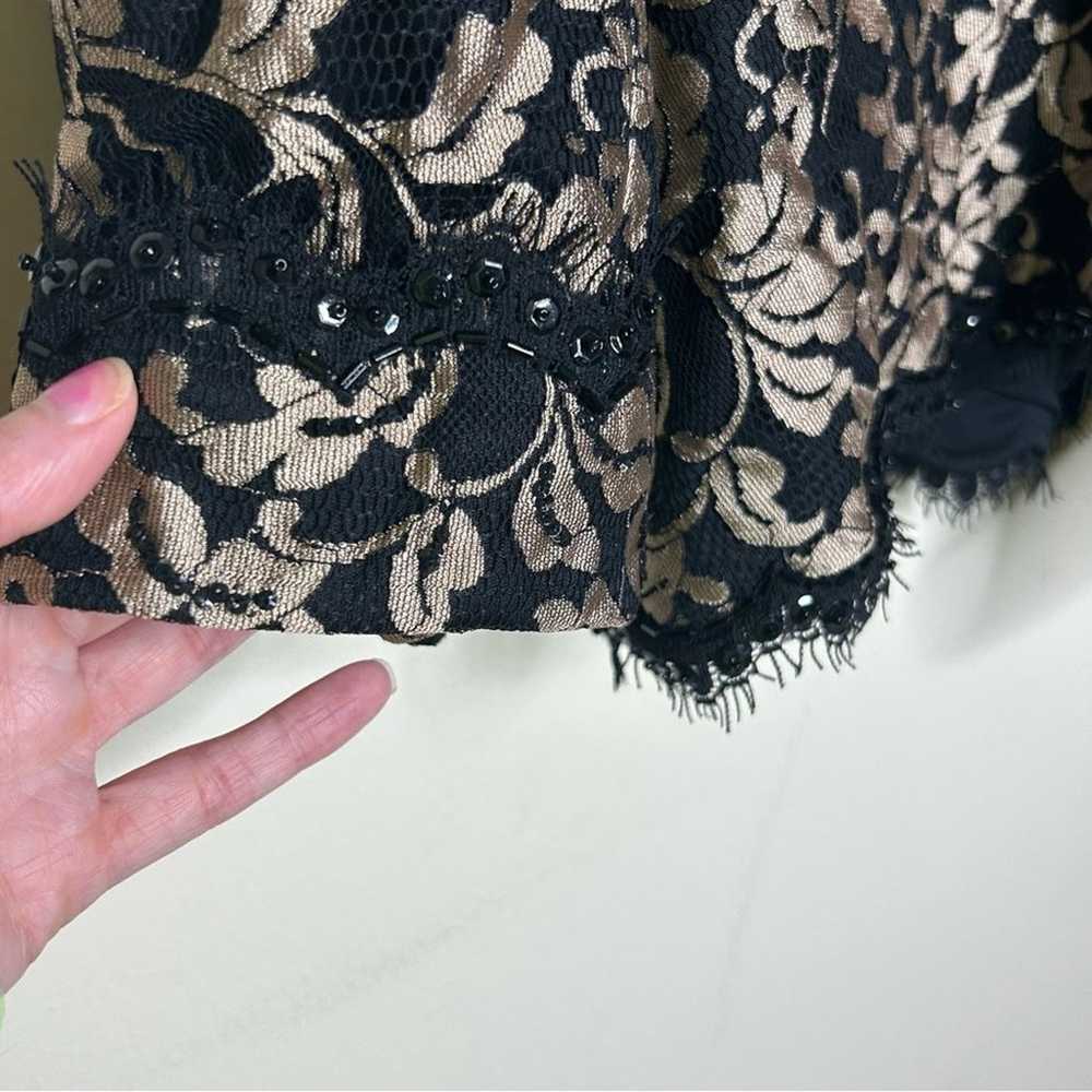 Tadashi Collection Jacket Wrap Black Lace Overlay… - image 5