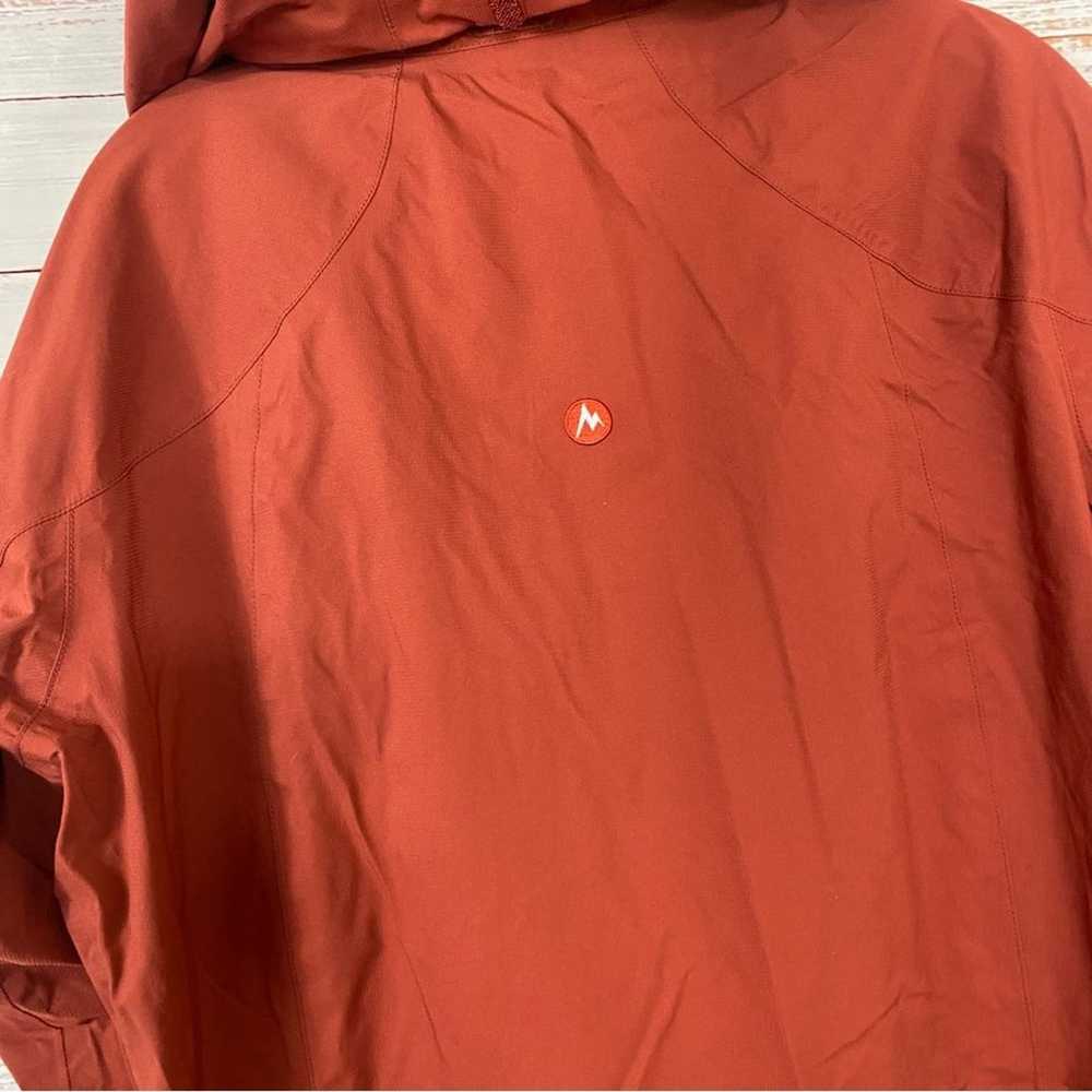 Marmot burnt Orange full zip hooded raincoat wate… - image 10