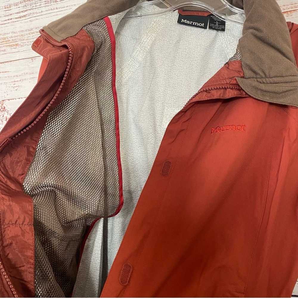 Marmot burnt Orange full zip hooded raincoat wate… - image 8
