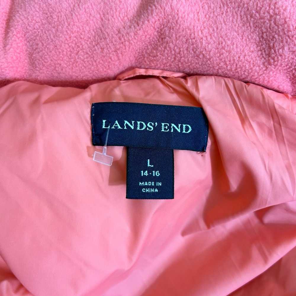 Lands End Pink Puffer Coat - image 6