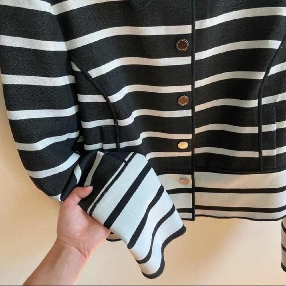 W by Worth Striped Collared Button Down Jacket Si… - image 5