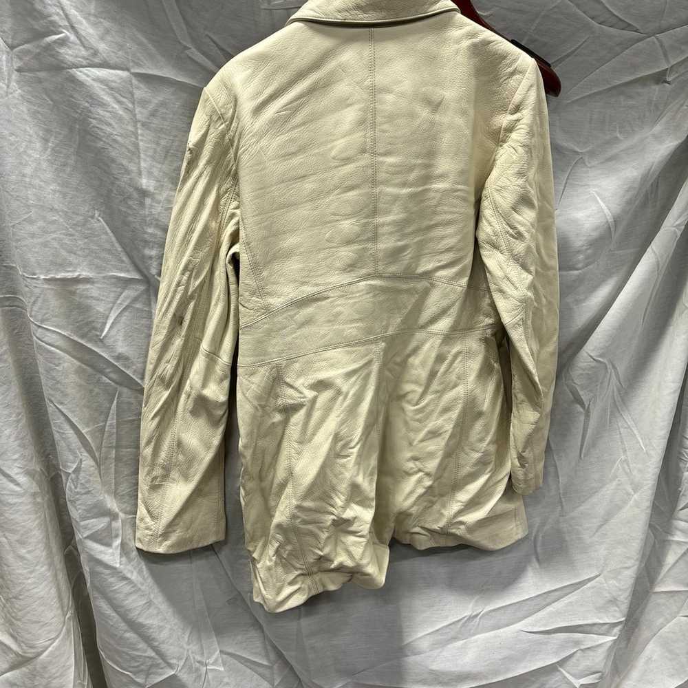 Kenneth Cole Reaction white leather jacket - image 4