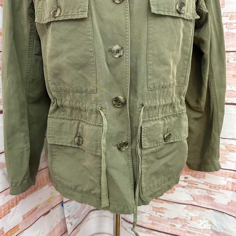 Theory army green cotton jacket - image 2
