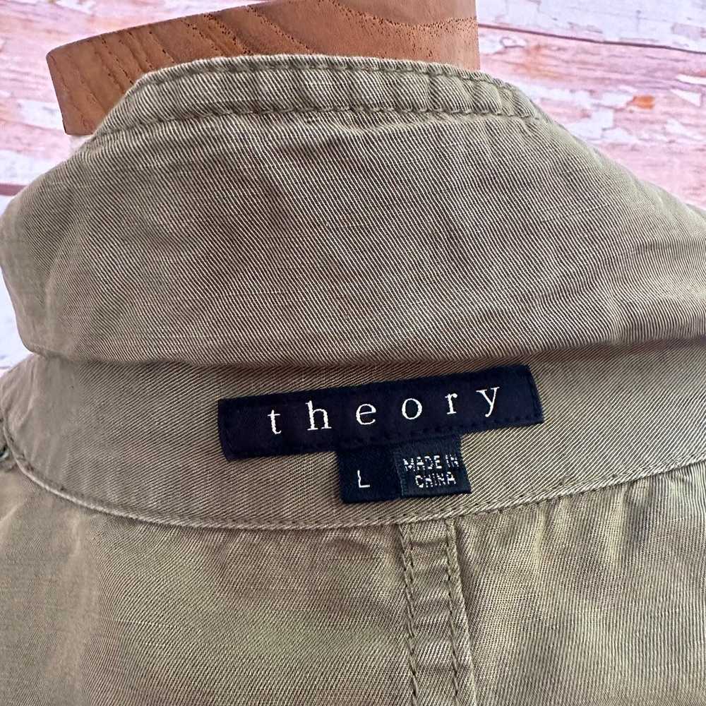 Theory army green cotton jacket - image 4