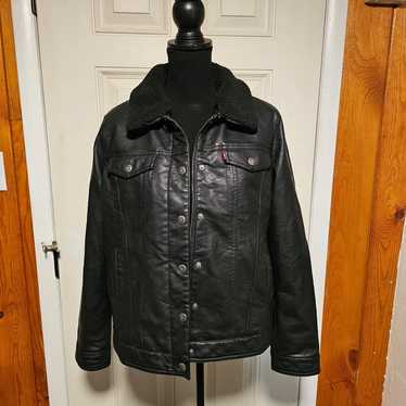 Levi's Faux Leather Sherpa Trucker Jacket