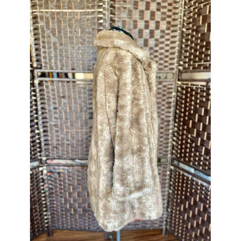 Vintage Faux fur modacrylic blonde Coyote tan pea… - image 4