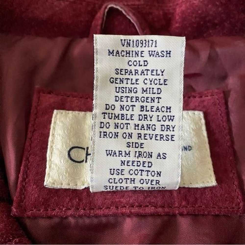 90s Vintage Cherokee Brand Red Leather Suede Over… - image 12