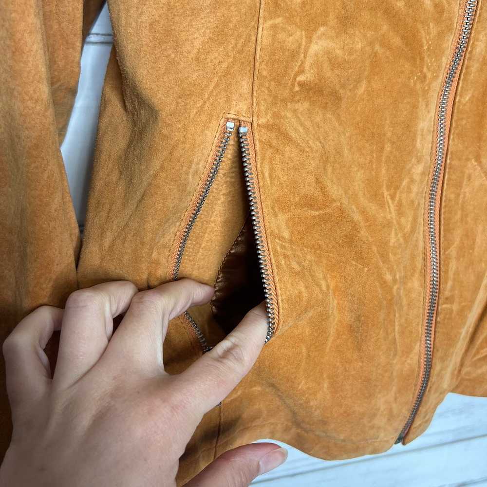 Mark Allen Suede Leather Jacket Caramel Brown Siz… - image 9